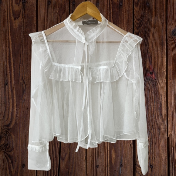 Women Mesh Sheer Top - Picture 4 of 9